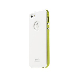 iPhone5  iPhone5S iPhoneSE  カバーTryit Slim Fit Case・Metalic Series (White×Green)