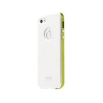 iPhone5  iPhone5S iPhoneSE  カバーTryit Slim Fit Case・Metalic Series (White×Green)