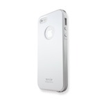 iPhone5  iPhone5S iPhoneSE  カバーTryit Slim Fit Case・Metalic Series (White×Silver)