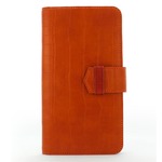 スマホケース 全機種対応 手帳型ケース Fantastick Large Free Size Case Leather (Brown)