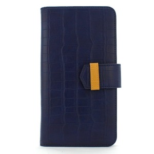 スマホケース 全機種対応 手帳型ケース Fantastick Large Free Size Case Leather (Navy)