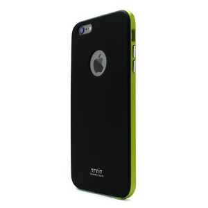 iPhone6 Plus ケース カバー Tryit Slim Fit Case・Metalic Series for iPhone 6 Plus (Black×Green)