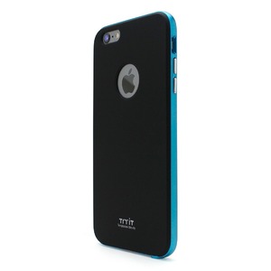 iPhone6 Plus ケース カバー Tryit Slim Fit Case・Metalic Series for iPhone 6 Plus (Black×Blue)