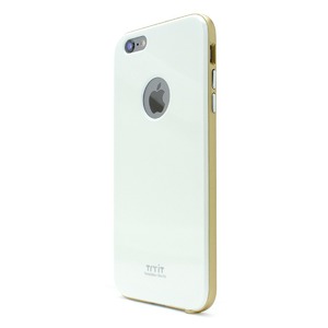 iPhone6 Plus ケース カバー Tryit Slim Fit Case・Metalic Series for iPhone 6 Plus (White×Gold)