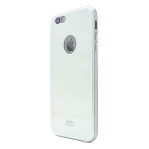 iPhone6 Plus ケース カバー Tryit Slim Fit Case・Metalic Series for iPhone 6 Plus (White×Silver)