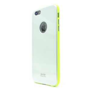 iPhone6 Plus ケース カバー Tryit Slim Fit Case・Neon Series for iPhone 6 Plus (White×Lime)