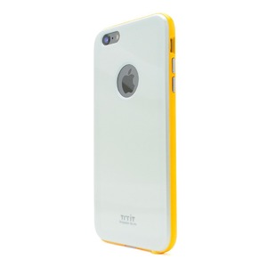 iPhone6 Plus ケース カバー Tryit Slim Fit Case・Neon Series for iPhone 6 Plus (White×Orange)