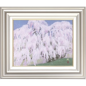 【広森　雄】三春　滝桜 Ｆ６（409×318mm） - 拡大画像