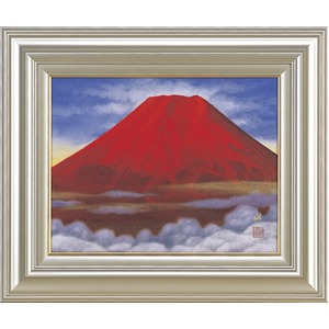 【広森　雄】雲海赤富士 Ｆ６（409×318mm） - 拡大画像