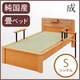 純国産 畳ベッド シングル 「成」 （ヘッドシェルフ×1個付き） い草たたみ 天然木 【日本製】 - 縮小画像1