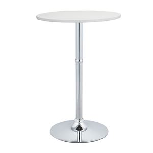 ハイテーブル(ラウンドテーブル/バーテーブル) 直径60×高さ90cm スチールフレーム ホワイト(白) 商品画像