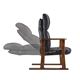 スーパーソフトレザー高座椅子 【大河】 リクライニング/高さ調整可 肘掛け 日本製 ブラック(黒) 【完成品】 - 縮小画像4