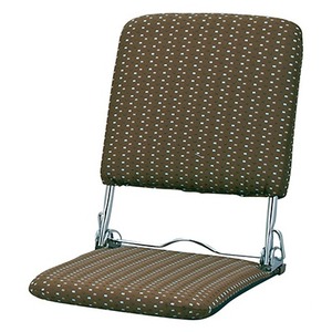 折りたたみ座椅子 3段リクライニング 日本製 ブラウン 【完成品】 - 拡大画像