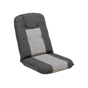 サニーソファー(座椅子) 6段リクライニング 平織布 日本製 グレー(灰) 【完成品】 - 拡大画像