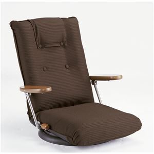 ポンプ肘式回転座椅子 ブラウン YS-1375D