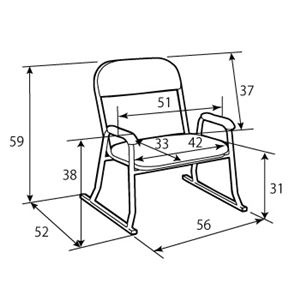 【2脚セット】木目調コンパクト高座椅子 YS-1200 商品写真2
