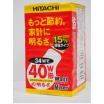 【25個セット 在庫処分品100点限り】HITACHI シリカ電球（白色電球） 40W 15％節電形 E26 LW100V34W 日立