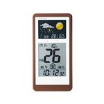 日めくり天気電波時計(天気予測付き時計) デジタル表示 バックライト/温湿度気圧表示付き TCA-077