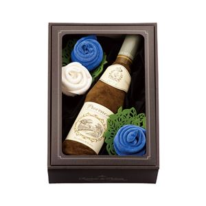 ワイン型タオルハンカチセット ブルー(青) RC1315 BL 商品画像