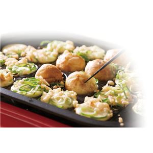 たこ焼きプレートセット/ホットプレート 【着脱式】 平プレート・波型プレート付き フッ素樹脂加工 たこ焼きプレートセット/ホットプレート 【着脱式】 平プレート・波型プレート付き フッ素樹脂加工