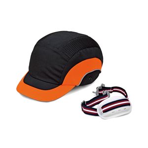 EX.ハードキャップ（あご紐付） ブラックオレンジ 257-06G