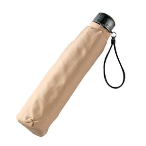 折畳スーパーミニ傘／折りたたみ傘 【無地 ベージュ】 6本骨 240g