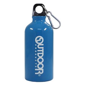 【OUTDOOR アウトドア】 アルミボトル／水筒 【ブルー】 500ml 細口タイプ カラビナ付き 化粧箱入