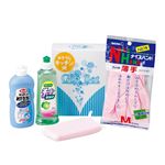 キッチンおそうじセット／キッチン用品セット 【4点】 チャーミーグリーン・ゴム手袋・スポンジ他 〔お中元 お歳暮 内祝い〕