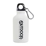 【OUTDOOR アウトドア】 アルミボトル／水筒 【ホワイト】 350ml 細口タイプ カラビナ付き 化粧箱入