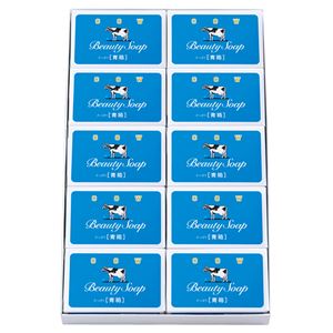 【COW 牛乳石鹸 カウブランド】 ギフトセット／石けんセット 【青箱 10個入り】 化粧箱入 日本製 〔お中元 お歳暮 内祝い〕