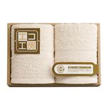 フェイスタオルセット 【2個セット】 無漂白 エコマーク認定 化粧箱入 日本製 『エコ工房』 〔お中元 お歳暮 内祝い〕