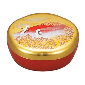 箔工芸 梅型菓子器 飛翔富士 M16966-9