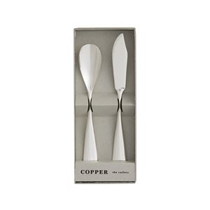 COPPER the cutlery ギフトセット 2pc /Silver mirror （アイスクリームスプーン＆バターナイフ） - 拡大画像