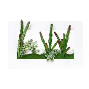 光の楽園【光触媒／人工観葉植物】3Dアート多肉植物