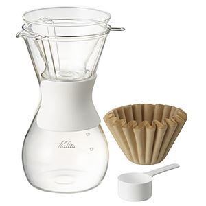 Kalita（カリタ） ドリッパーサーバー 本体（2-4人用）、計量スプーン、ウェーブフィルター185（25枚）、バンド ／ウェーブスタイル 35159