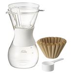 Kalita（カリタ） ドリッパーサーバー 本体（2-4人用）、計量スプーン、ウェーブフィルター185（25枚）、バンド ／ウェーブスタイル 35159