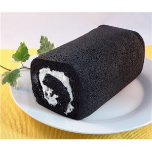 黒いロールケーキ 1本 - 拡大画像