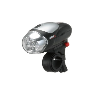 高輝度5連LEDライト(自転車ライト) 【SIDE-A】 FL-501 ブラック(黒) 〔自転車パーツ/アクセサリー〕 - 拡大画像
