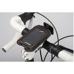 iPod/iPhoneケース&ステム用ブラケットセット 【IBERA】 IB-PB3+Q4 ブラック(黒) 〔自転車パーツ/アクセサリー〕