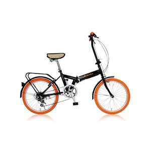 折りたたみ自転車 20インチ/オレンジ シマノ6段変速 【MIWA】 ミワ FD1B-206 商品写真1