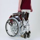 自走/介助兼折りたたみ車椅子 ラクポン/チェックレッド(赤) アルミ製 軽量コンパクトタイプ 【MIWA】 ミワ HTB-20D - 縮小画像3