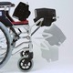 自走/介助兼折りたたみ車椅子 ラクポン/チェックレッド(赤) アルミ製 軽量コンパクトタイプ 【MIWA】 ミワ HTB-20D - 縮小画像4