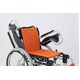 多機能折りたたみ車椅子 デラックスII/レッド(赤) アルミ製 持ち手付き 【MIWA】 ミワ HTB-22DX - 縮小画像2