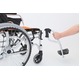 多機能折りたたみ車椅子 デラックスII/レッド(赤) アルミ製 持ち手付き 【MIWA】 ミワ HTB-22DX - 縮小画像4