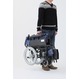 介助式折りたたみ車椅子 アミー16/ターコイズブルー(青) アルミ製 持ち手付き 【MIWA】 ミワ MW-16A - 縮小画像3