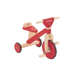 三輪車(幼児用自転車/乗用玩具) レッド(赤) 木製 重さ3.6kg 【RENAULT】 ルノー WOODY Tricycle - 拡大画像