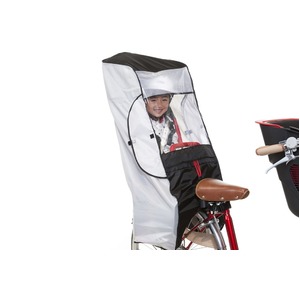 自転車カバー/ヘッドレスト付き後ろ子供のせ用 風防レインカバー 【OGK】 RCR-001 〔自転車パーツ/アクセサリー〕 - 拡大画像