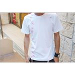 戦国武将Tシャツ 【前田慶次】 Lサイズ 半袖 綿100% ホワイト(白) 〔Uネック おもしろ〕