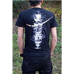 戦国武将Tシャツ 【伊達政宗 奥羽覇王】 Mサイズ 半袖 ブラック(黒) 〔Uネック おもしろ〕