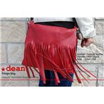 ★dean（ディーン） fringe bag ショルダーバッグ 斜めがけバッグ 赤